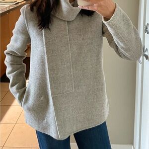 Theory Double Faced Wool Scarf Coat